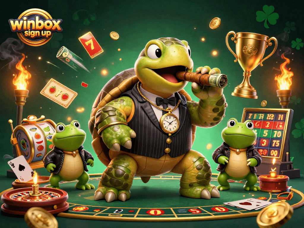 Join the action with winbox sign up for a vibrant casino experience featuring iconic game elements.