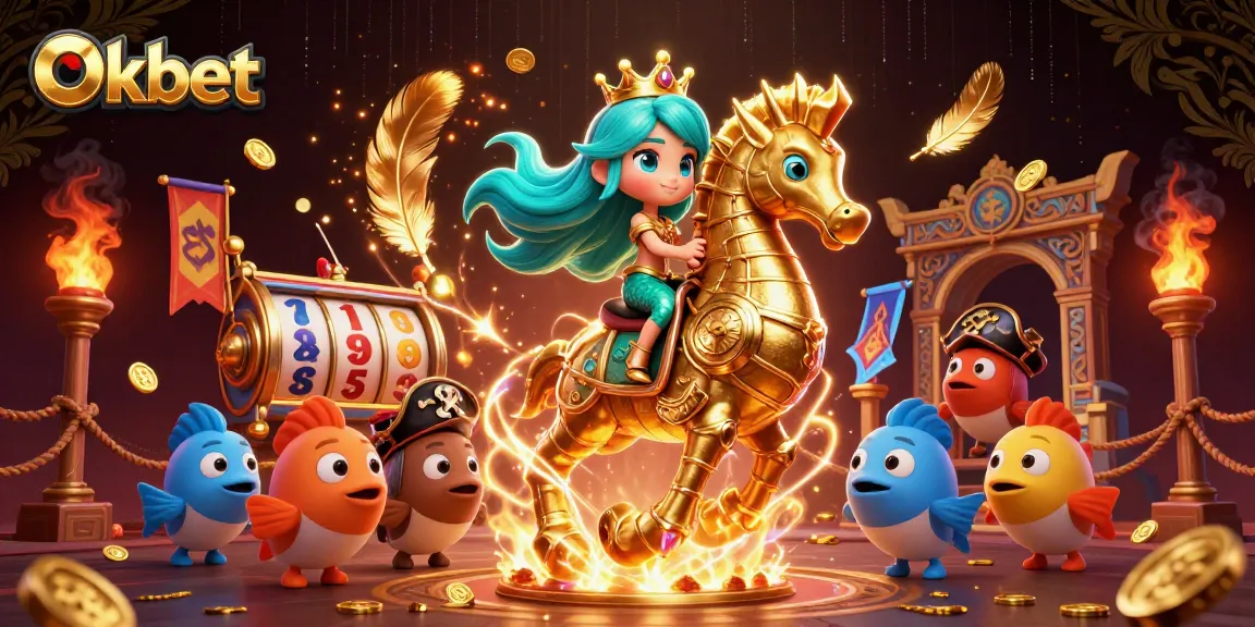 Engage in thrilling adventures with Oxbet at a vibrant casino scene featuring mermaids and treasure.