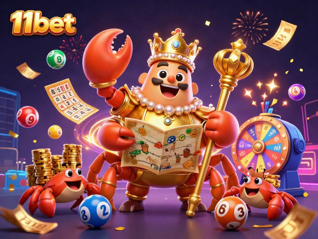 Engage with 11bet's vibrant gaming action illustrated in a rich, detailed 3D casino scene.