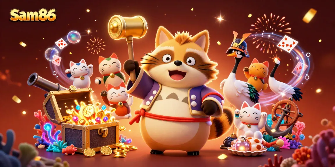 Experience legendary wins at Sam86 with vibrant casino characters and thrilling game elements.
