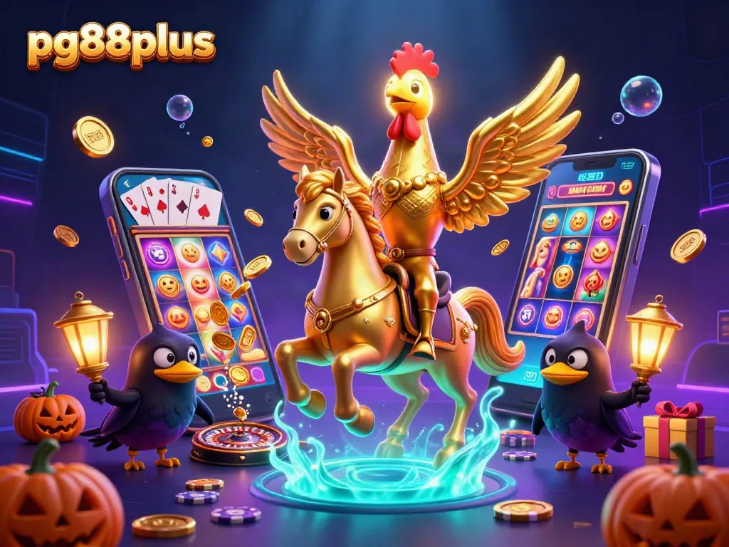 Experience thrilling gameplay at pg88plus with golden rooster and vibrant slot action.