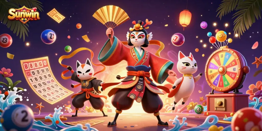 Experience the thrill with Sunwin's vibrant casino action, blending traditional art and modern gaming.