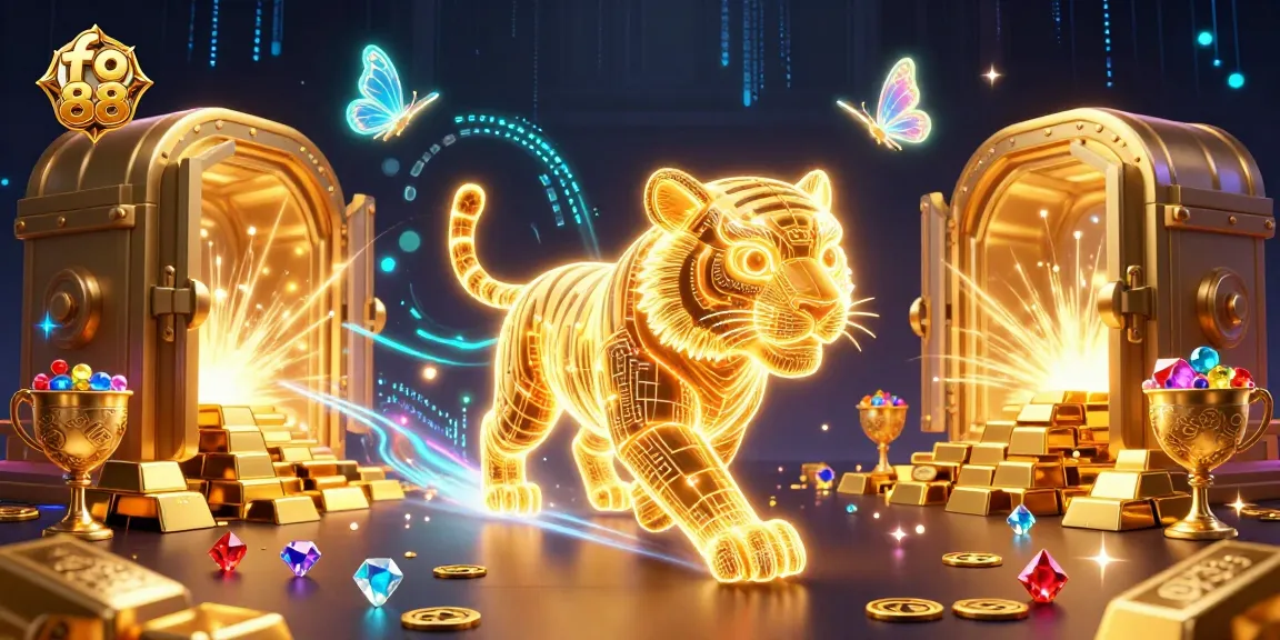 Engage with fo 88's thrilling casino experience featuring golden tiger and treasures.