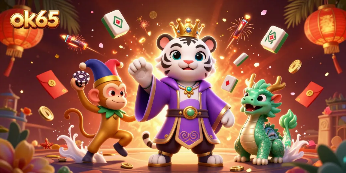 Experience the vibrant casino world of ok65 with dynamic characters and lively game elements.