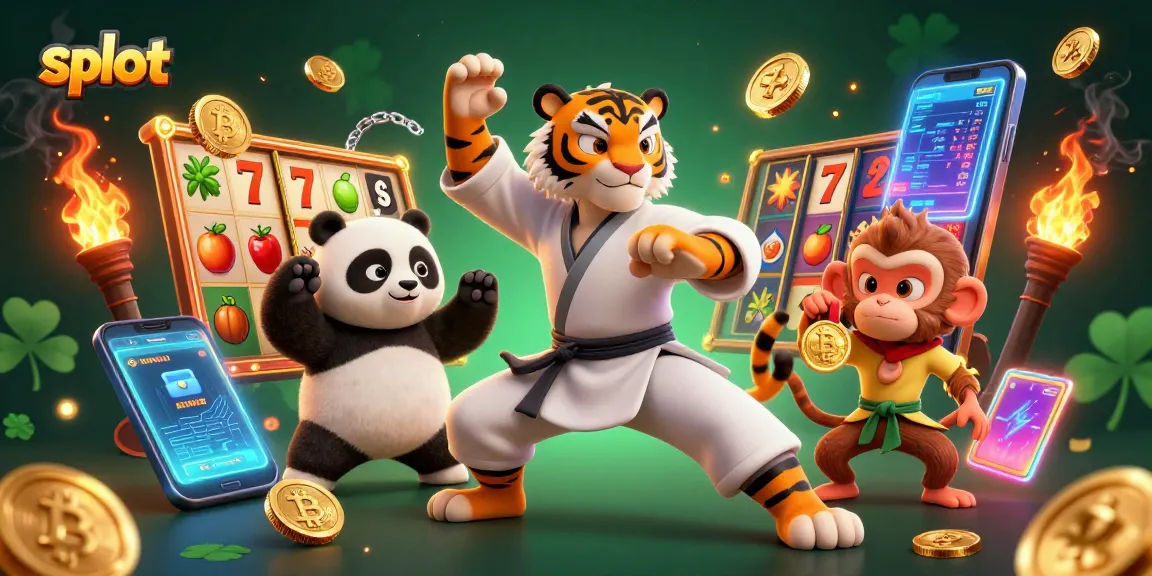 Engage with dynamic slot gaming as the kung fu tiger teaches winning techniques in a rich, illustrated scene.