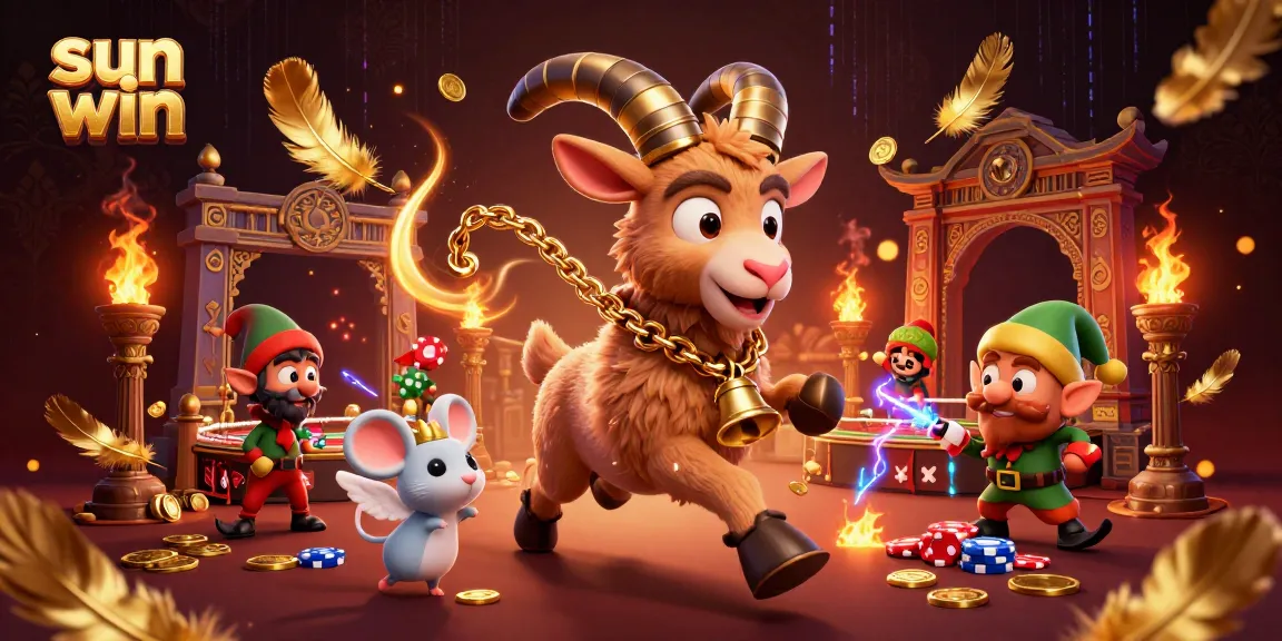 Attend thrilling games at sun win's extravagant casino, featuring lively characters and vibrant betting action.