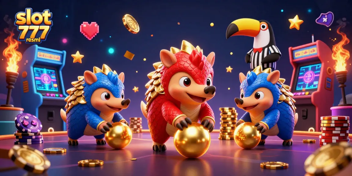Experience exhilarating wins with slot 777 resmi featuring dynamic pangolins and casino elements.