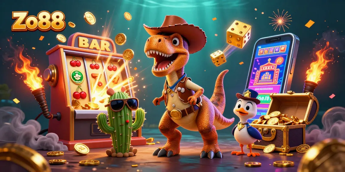 Experience the excitement of Zo88 with engaging 3D characters, vibrant casino elements, and rich details.