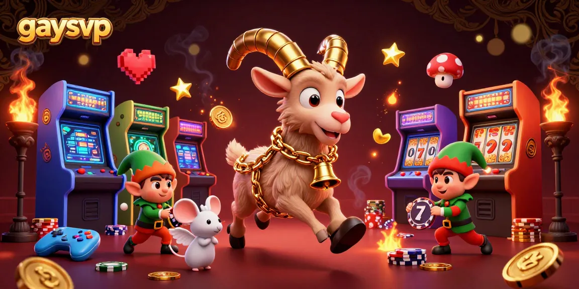 Join the fun at gaysvp with a festive casino scene showing Krampus and friends enjoying games.