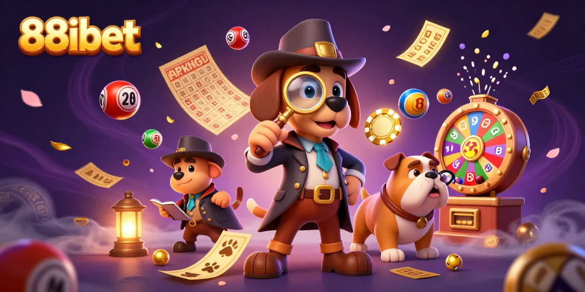 Explore thrilling games at 88ibet with colorful lottery balls, treasures, and vibrant casino elements.
