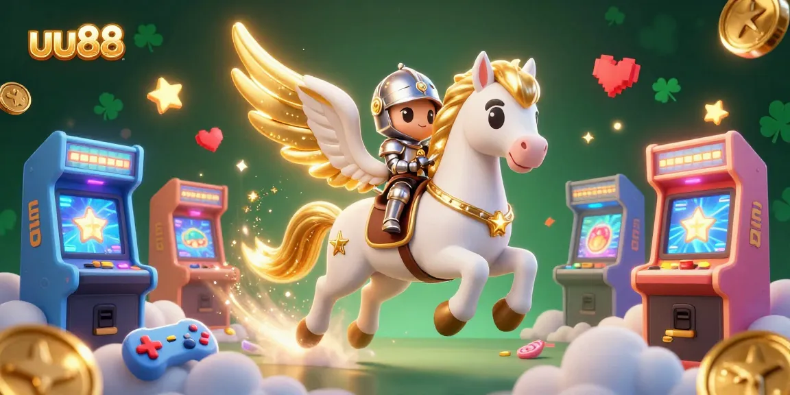 Experience thrilling games at uu88 with a dynamic 3D illustration of celestial adventures.