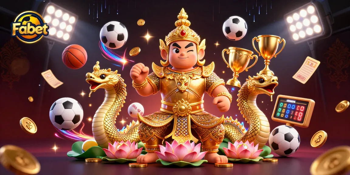 Experience thrilling gaming with Fabet's vibrant 3D casino scene featuring sports betting action.