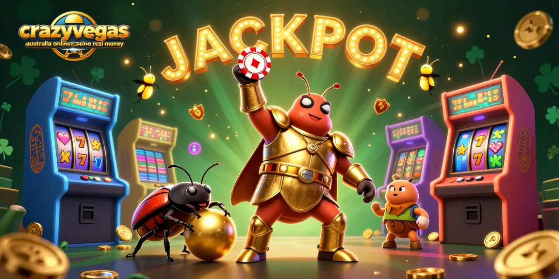 Experience the thrill with crazyvegas australia online casino real money illustration featuring winning elements and vibrant gameplay.