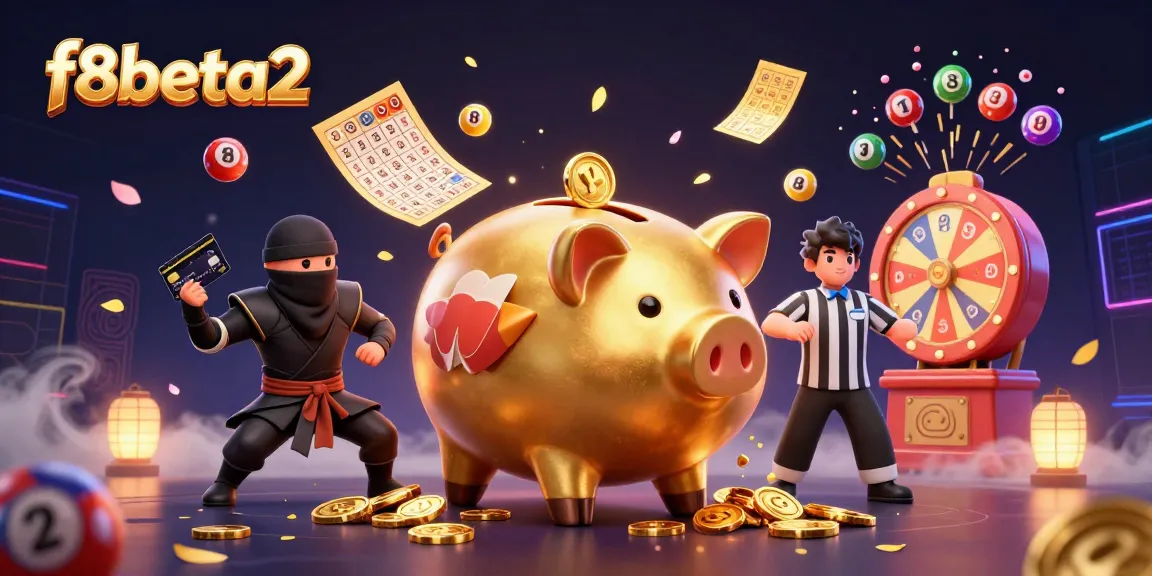 Experience excitement with f8beta2 as a golden piggy bank sumo wrestler unleashes coins in a dynamic casino scene.