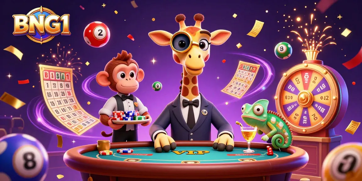 Experience winning at BNG1 with a vibrant scene of celebration in a dynamic casino.
