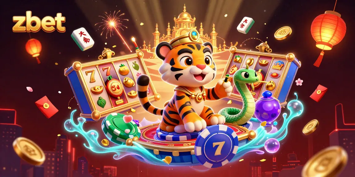 Engage with zbet in this vibrant 3D casino scene illustrating exciting slot games.
